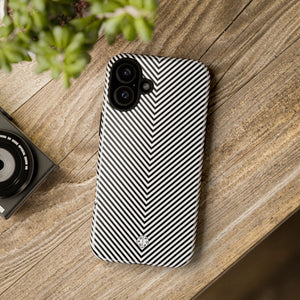 White Lines Protective Phone Case