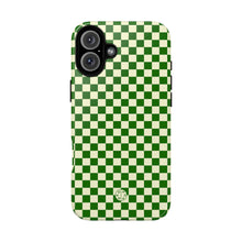 Checker Green / Cream Protective Phone Case