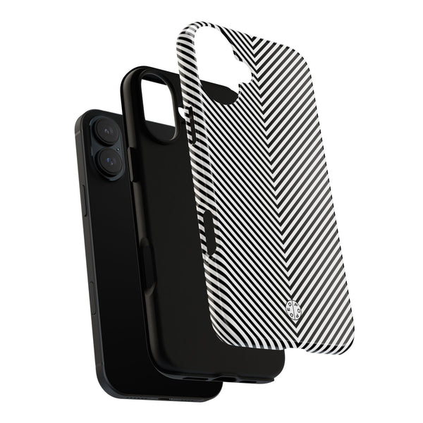White Lines Protective Phone Case