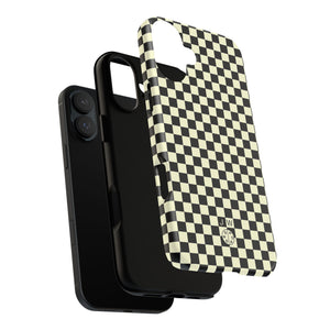 Checker Black / Cream Protective Phone Case